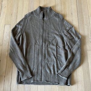 Gap zip up cardigan sweater marled Heather blue color size L